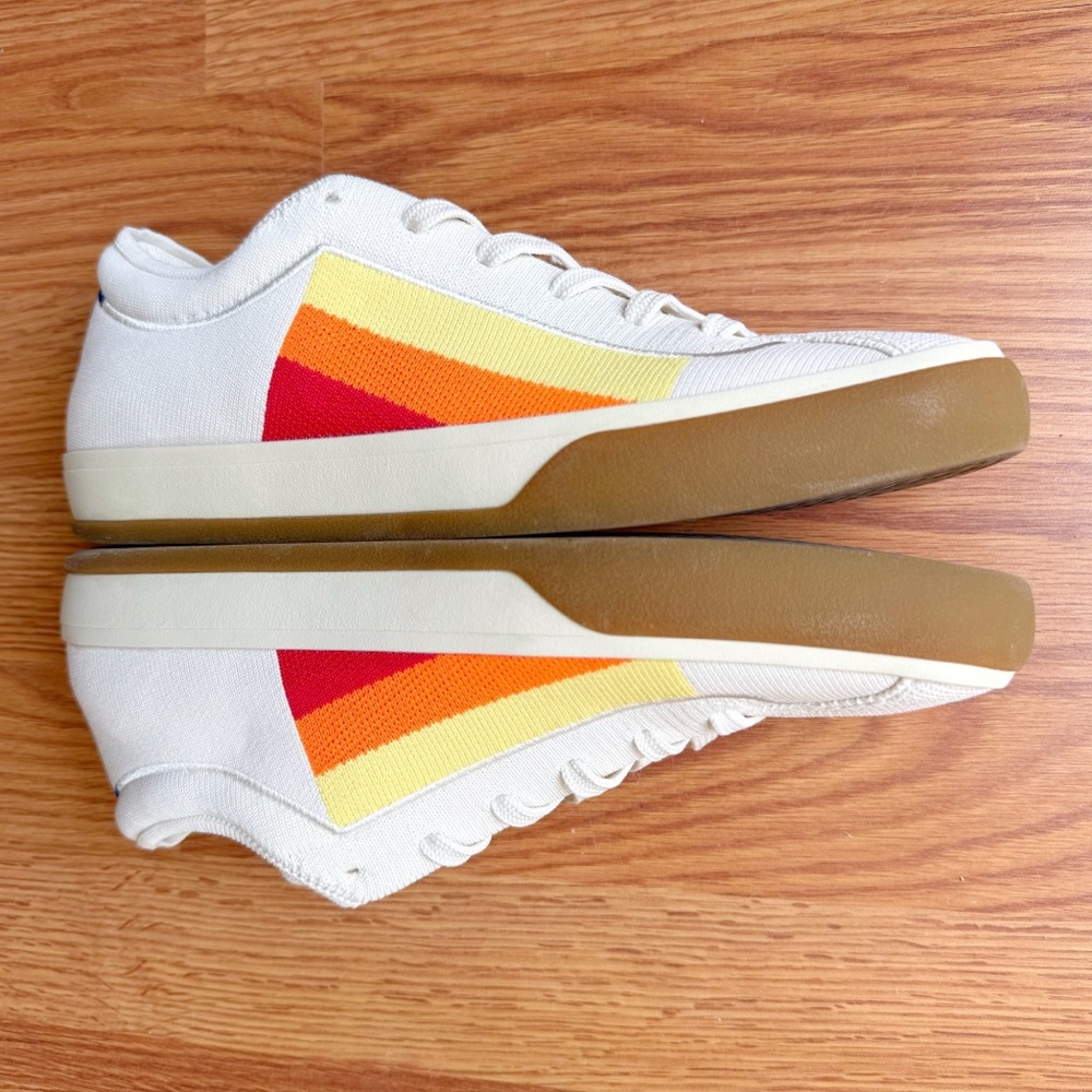 ROTHYS ORANGE RED YELLOW CANDY STRIPE LACE
UP SNEAKER - Picture 7 of 12